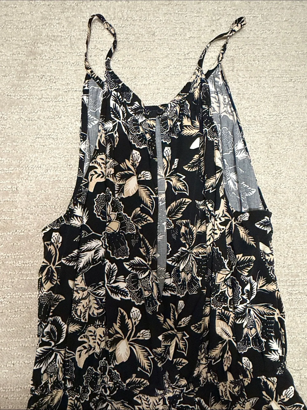 Black Floral Romper - Old Navy